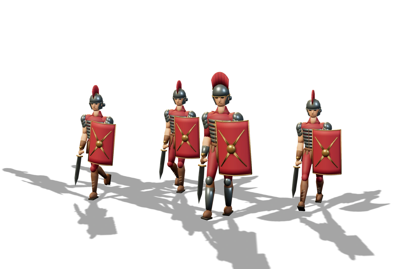 Nuova resa 3D del comandante e dei legionari di Vexilla, tratta dai modelli originali della lavorazione Codex